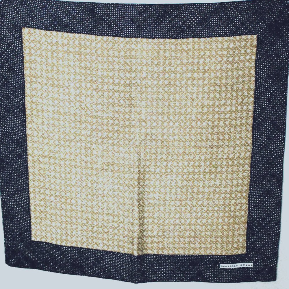 Vtg 80s Geoffrey Beene France 100% Silk Square Sca